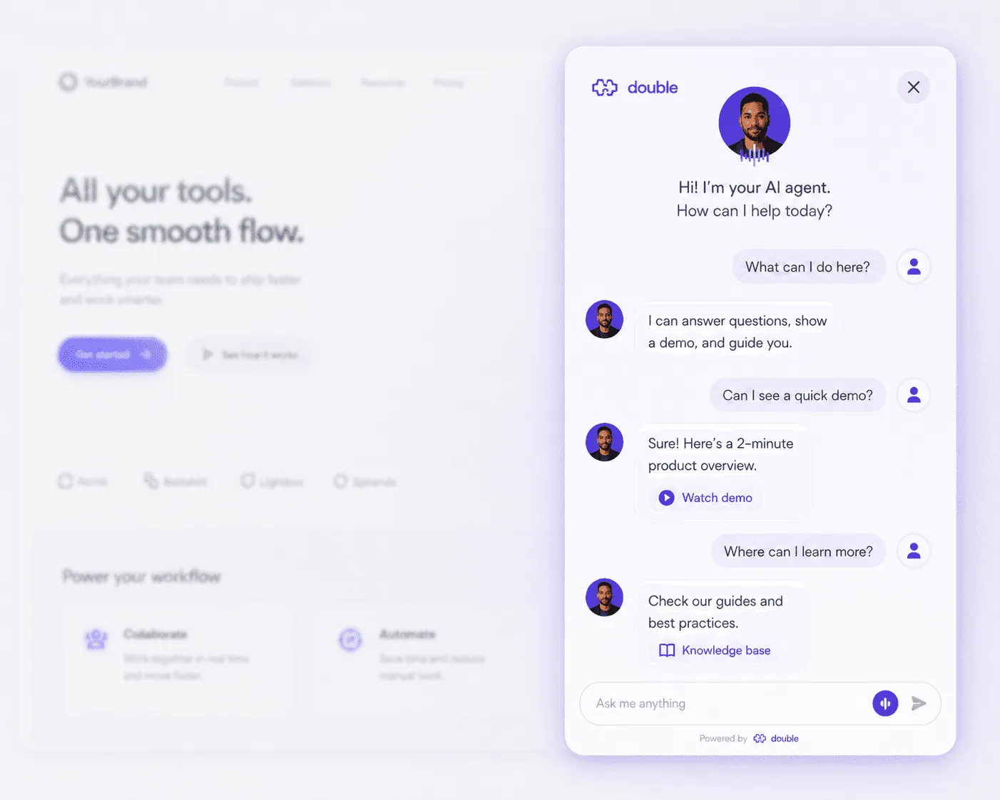 Let visitors talk, ask, and explore