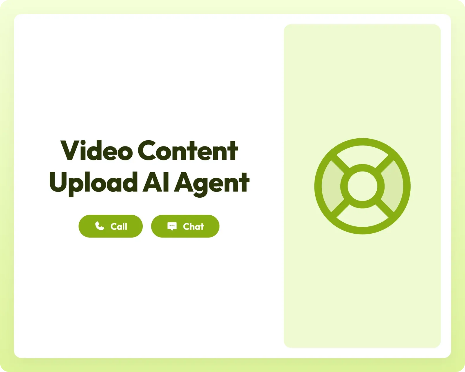 ai customer support agent offers call and chat help with a lifeline symbol