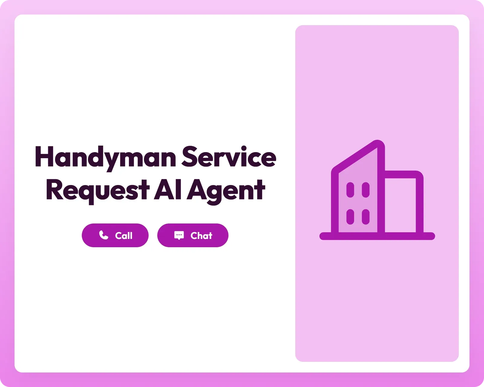 ai real estate agent supporting handyman requests with call and chat tools