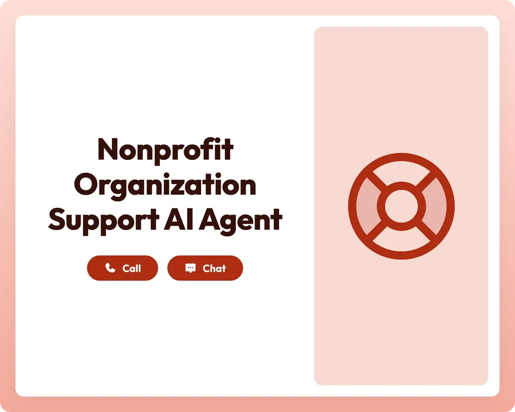 ai donation agent providing call and chat support with a lifeline symbol