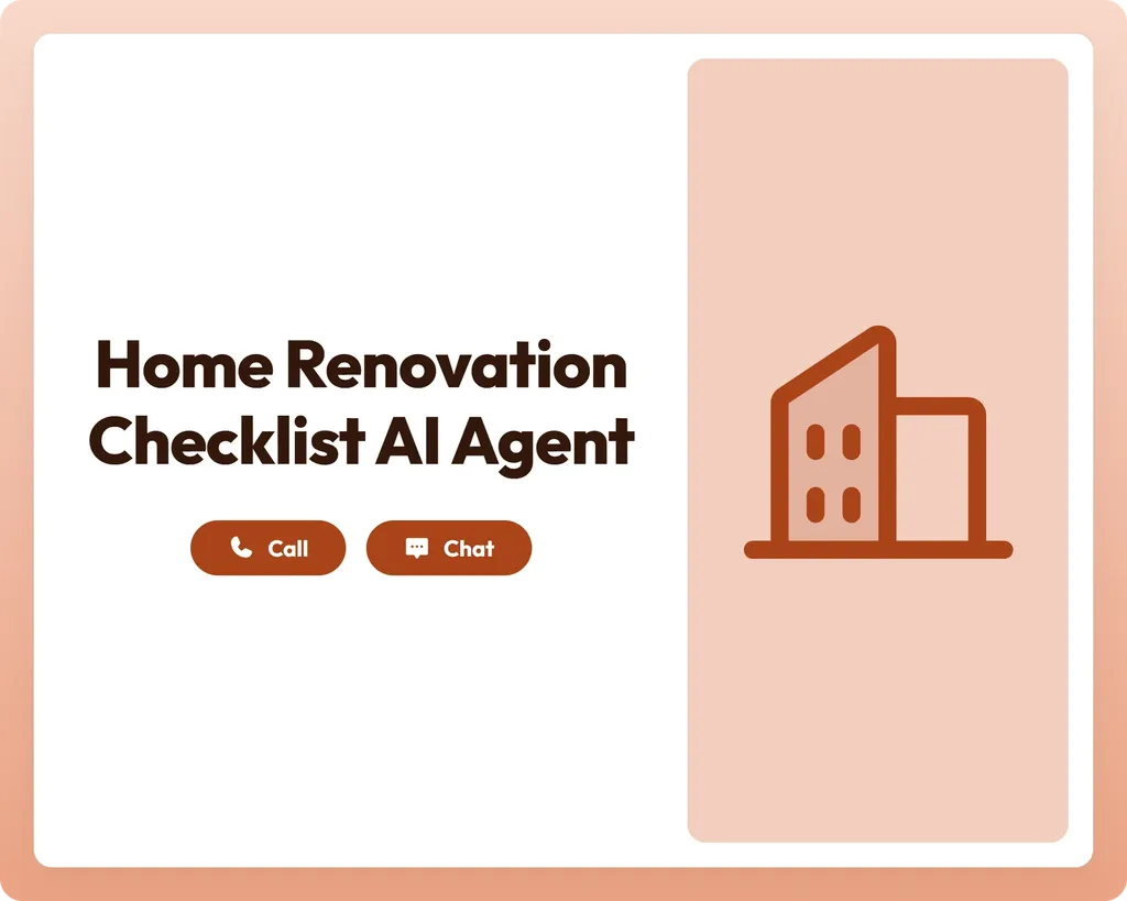 ai reporting agent supports home renovation with call and chat tools