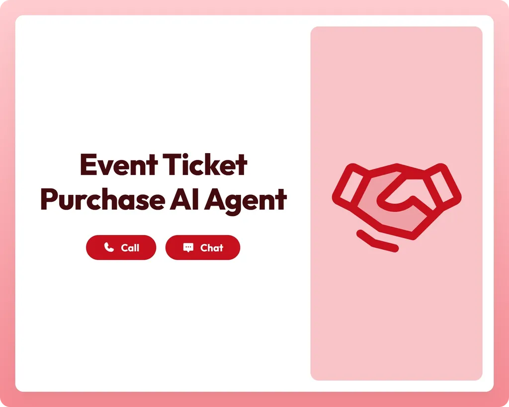 ai order agent supporting event ticket purchases with call, chat, and clipboard tools