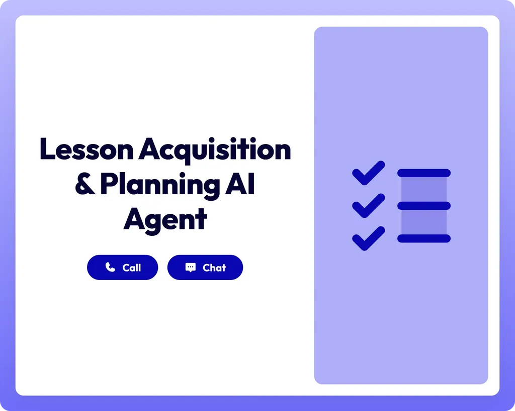 lesson acquisition planning made easy with call and chat support from an ai customer support agent