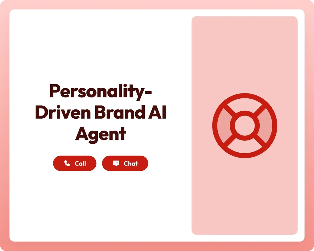 ai marketing agent with call and chat support and a lifeline symbol