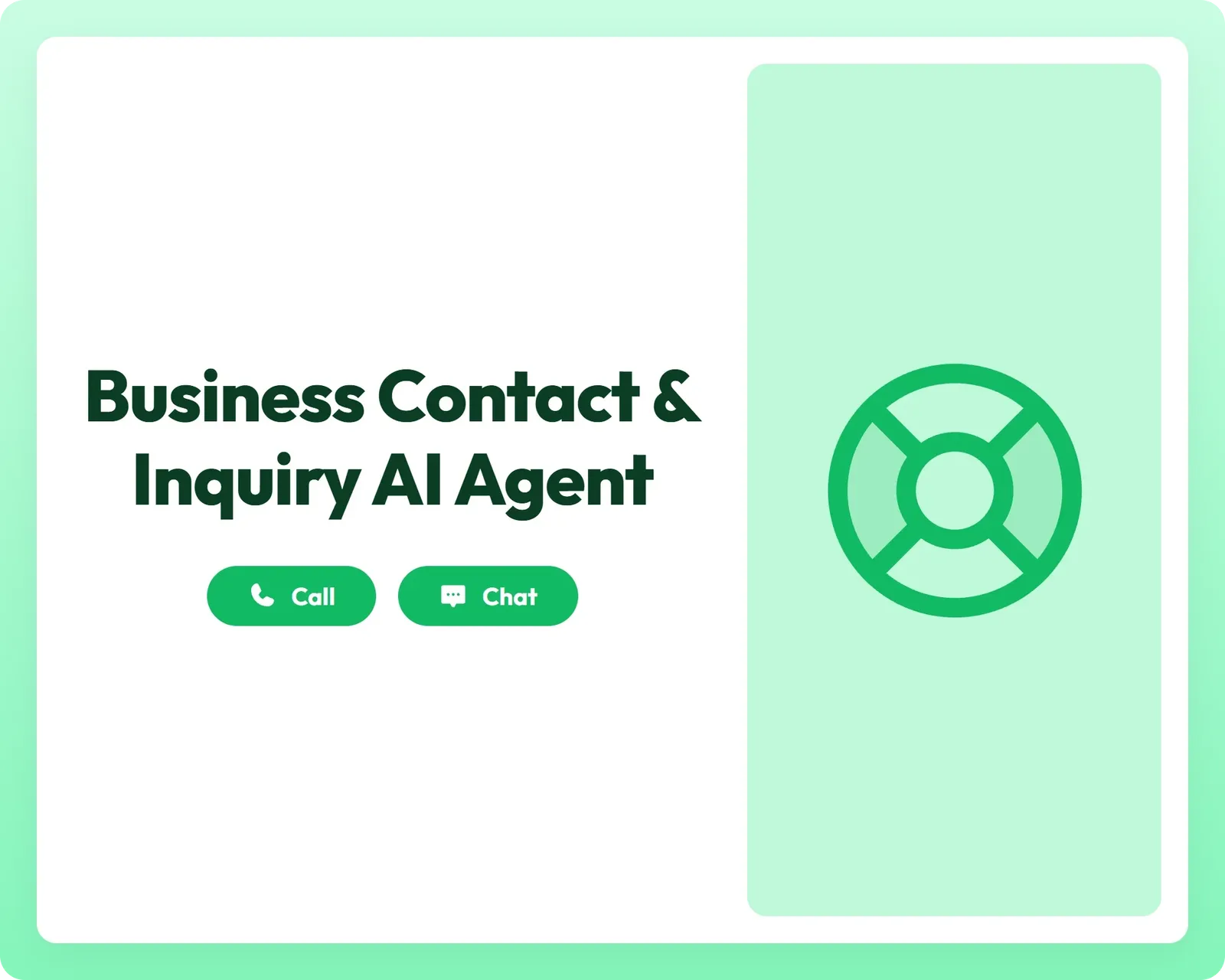 ai business agent supporting call and chat with a lifeline symbol for timely help