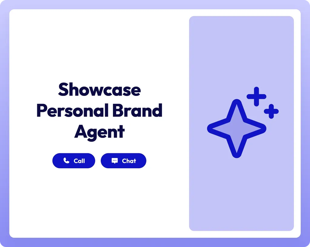 sparkle icon panel supports call and chat for personalized brand growth