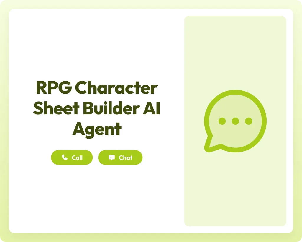 ai character builder supports call and chat with a chat circle dots icon panel