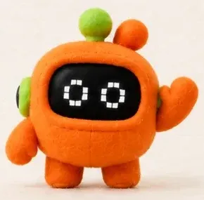 The tangerine AI teammate waving