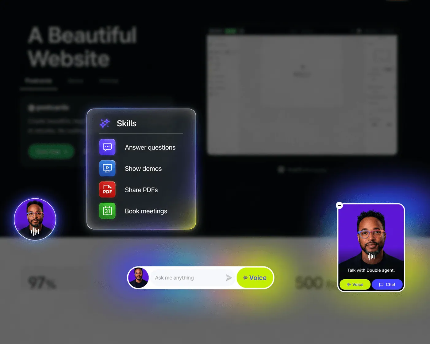 Add a talking agent to your website