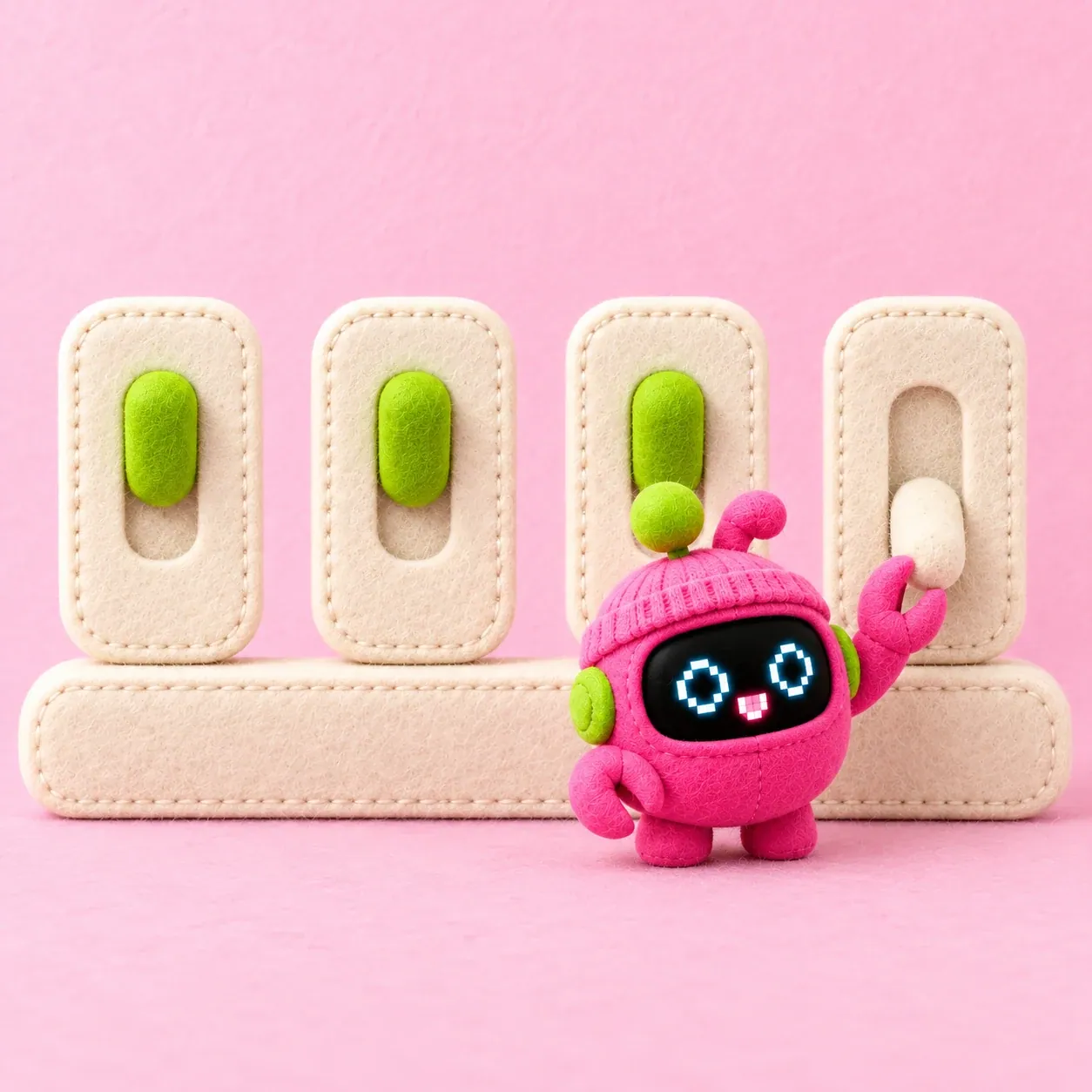 The bubblegum Double flips its personality switches