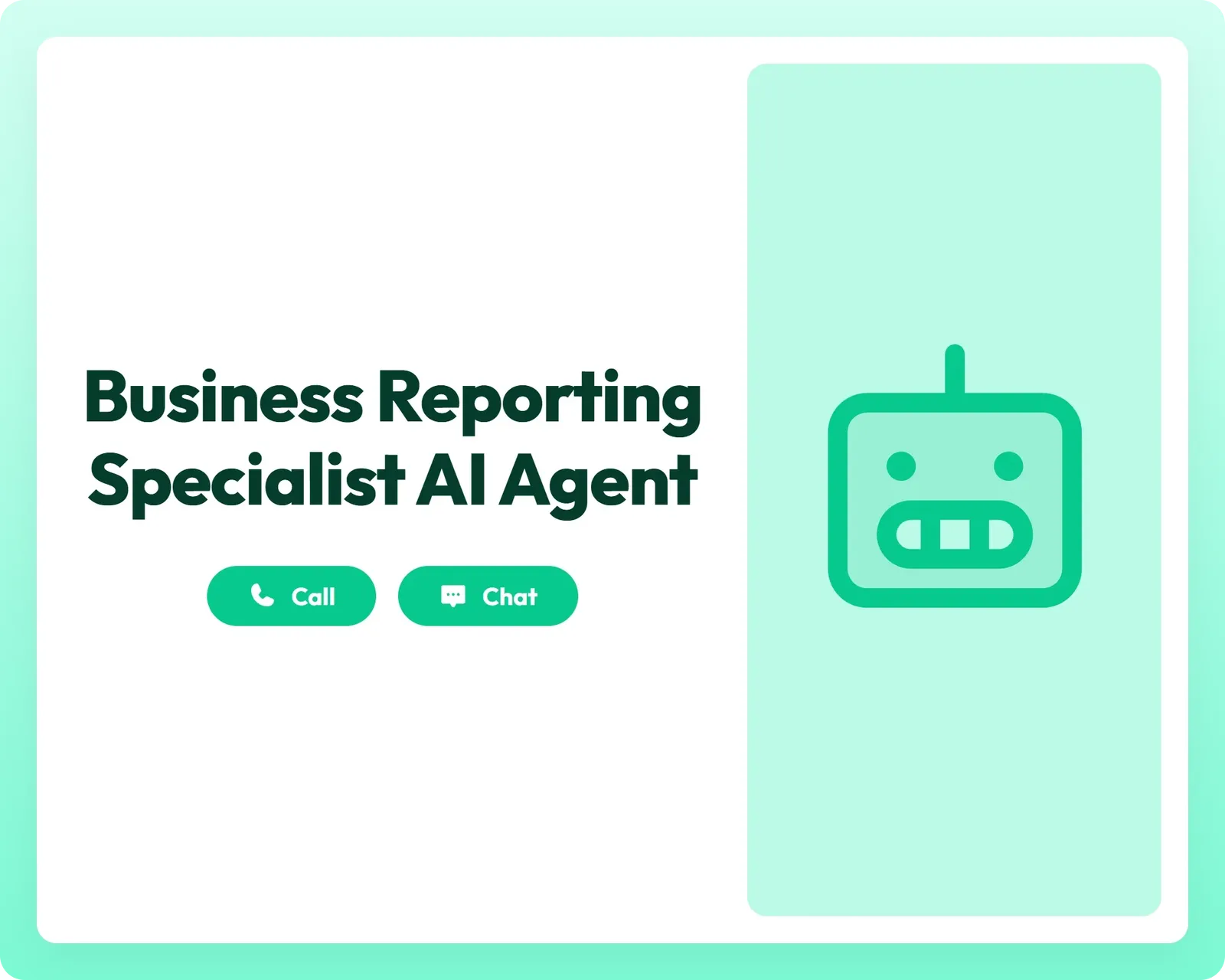 ai customer support agent provides call and chat support with a robot icon panel