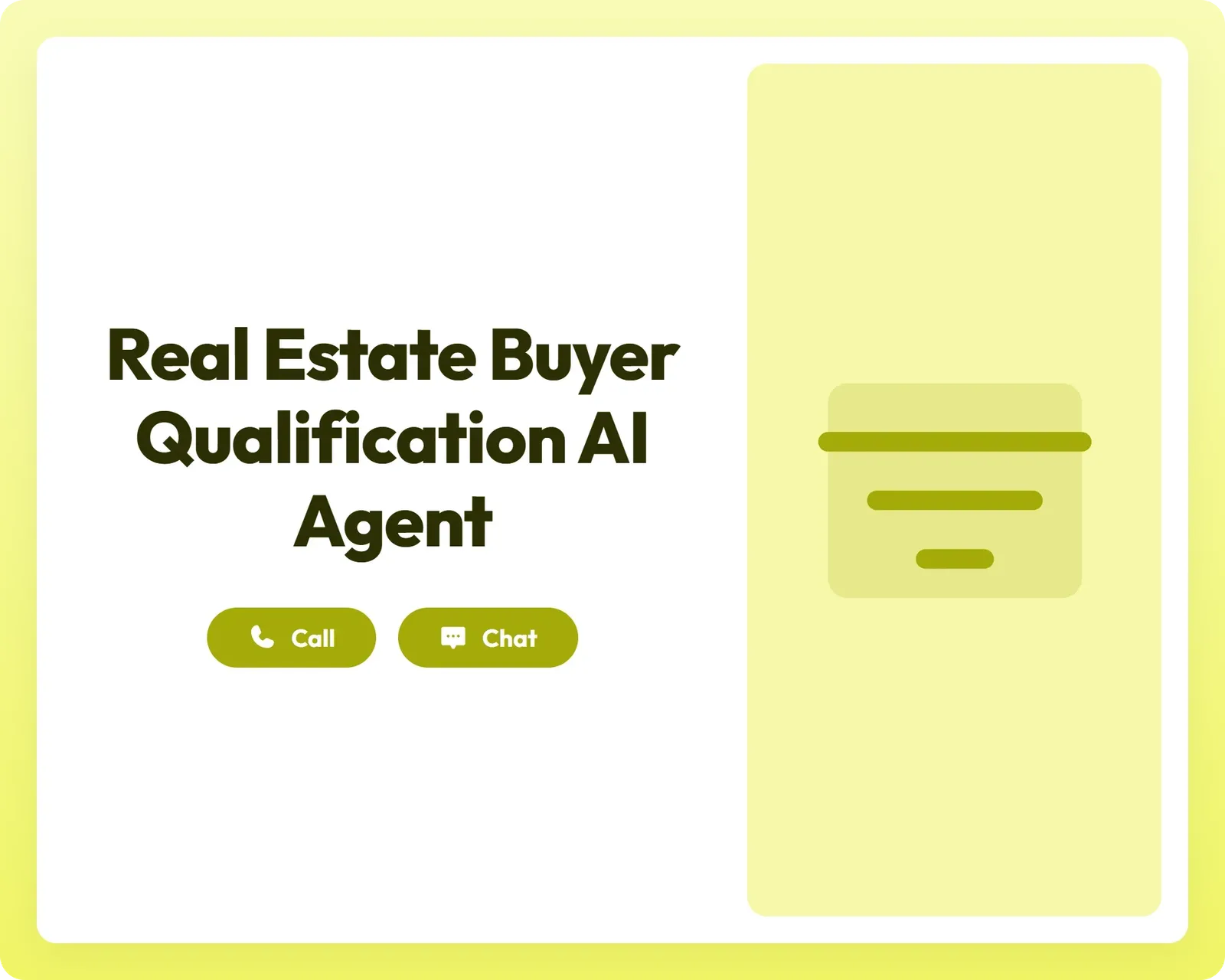 ai real estate agent handshake icon represents support via call and chat for buyer qualification
