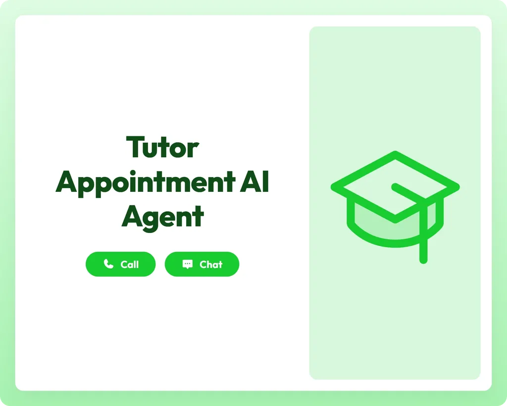 ai education agent supporting call and chat with a graduation cap symbolizing learning support