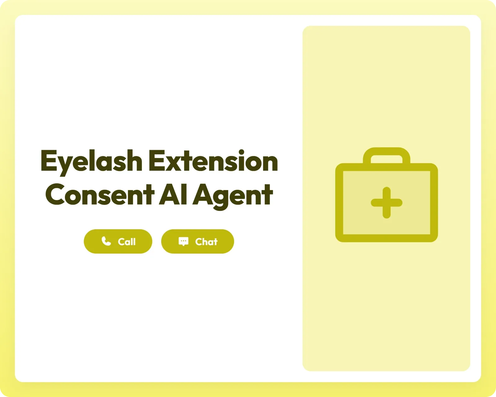 ai consent form agent supports call and chat with first aid kit tools