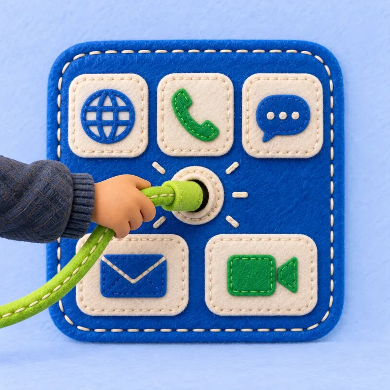 Plugging felt channel patches together