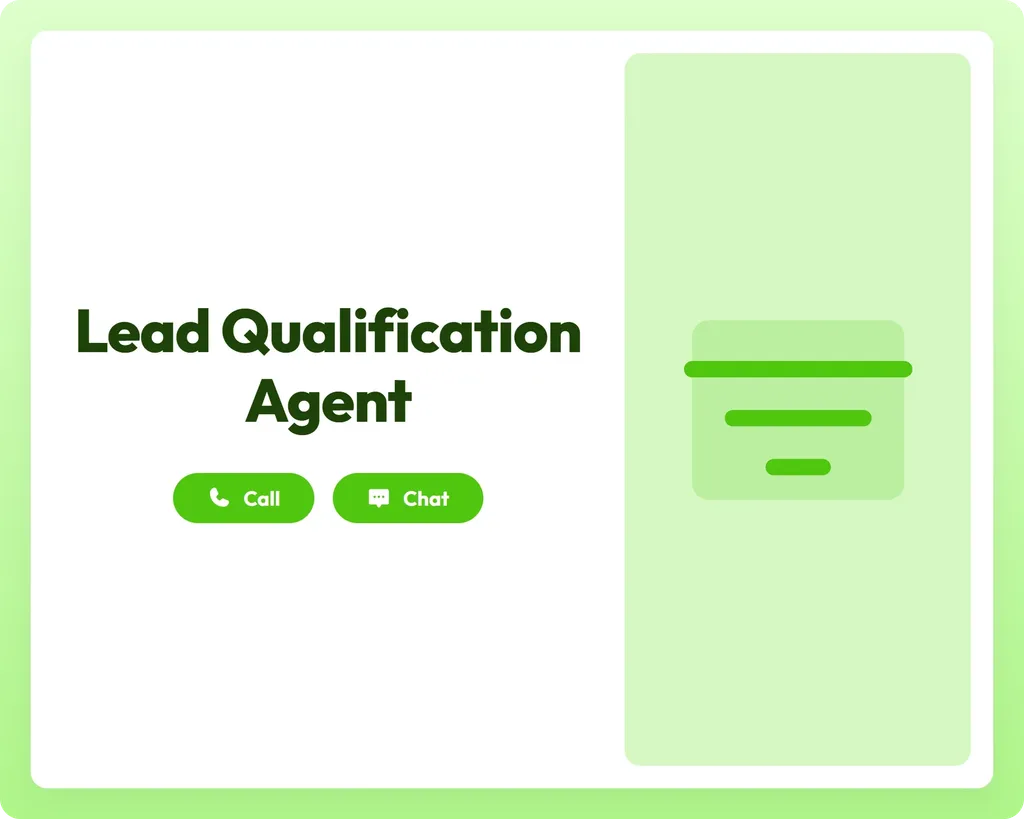 ai lead qualification agent supporting call and chat with funnel analysis