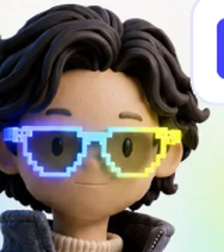 Your Double, wearing pixel glasses